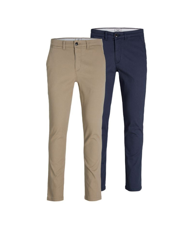 Calça Jack and Jones tmarco dave 2Pk Mp Bege Homem