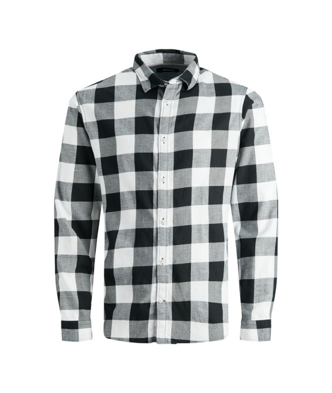 Camisa Homem Jack & Jones sarja em gingham Whisper White