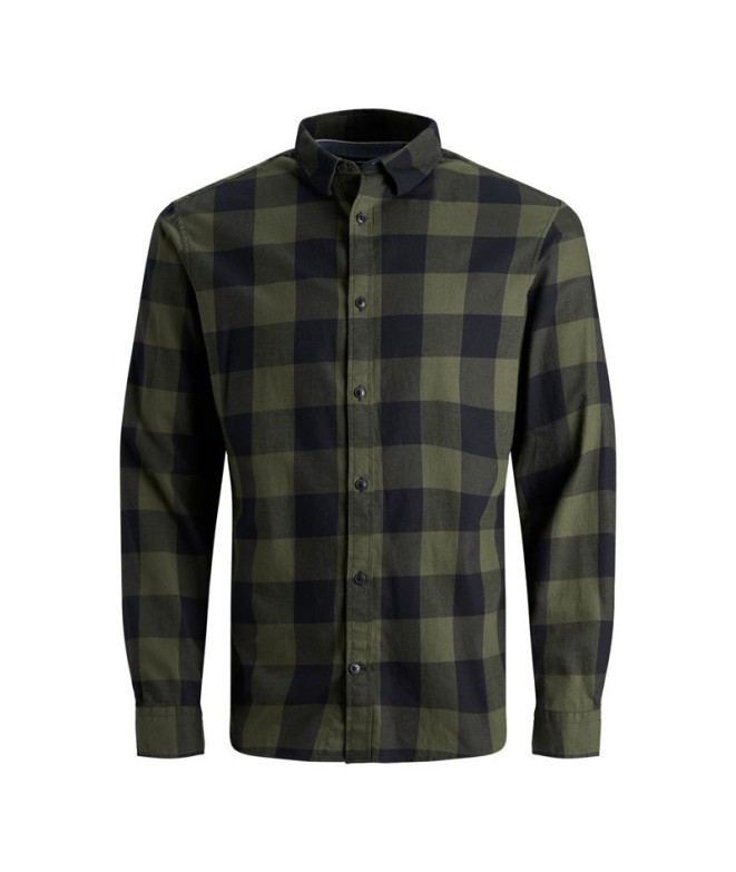 Chemise Homme Jack & Jones gingham Twill Dusty Olive