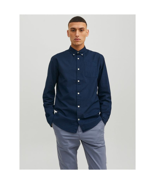Camisa Jack & Jones oxford Homem Blazer Marinho