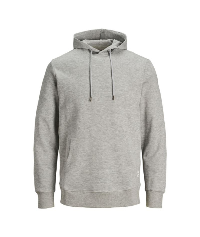 Sudadera Jack and Jones ebasic Light Grey Melange Hombre