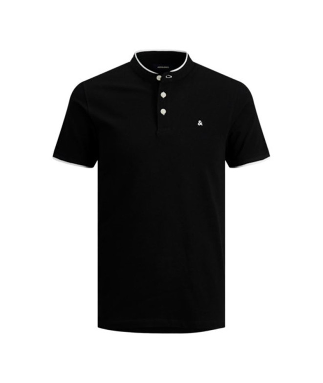 Polo Jack and Jones epaulos Mao Black Homme