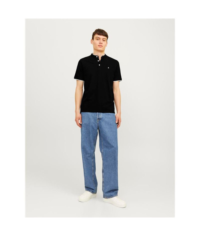 Polo Jack and Jones epaulos Mao Black Hombre