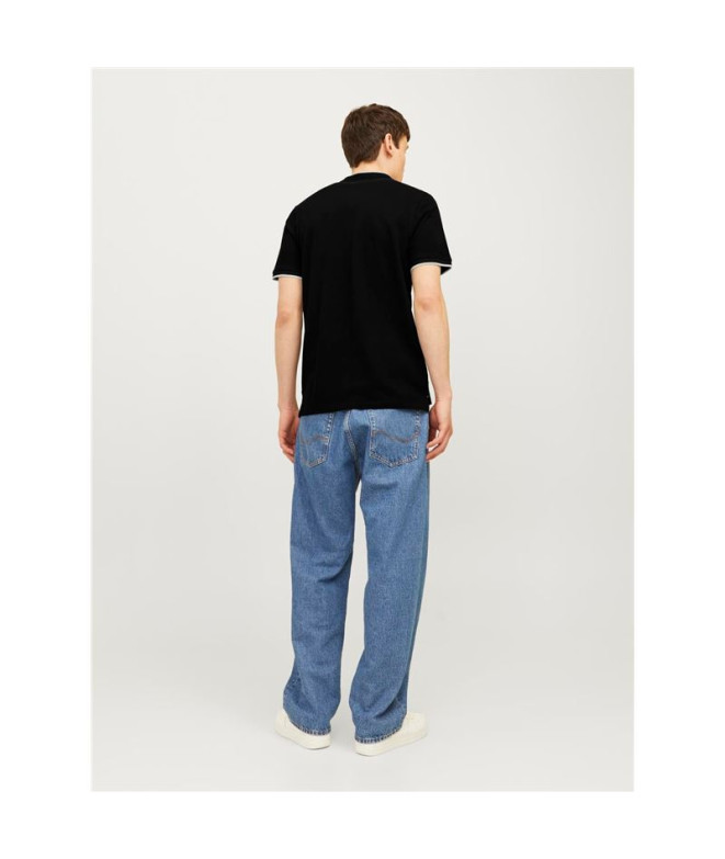 Polo Jack and Jones epaulos Mao Black Hombre