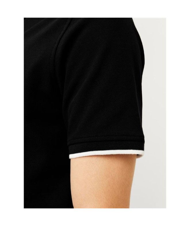 Polo Jack and Jones epaulos Mao Black Hombre