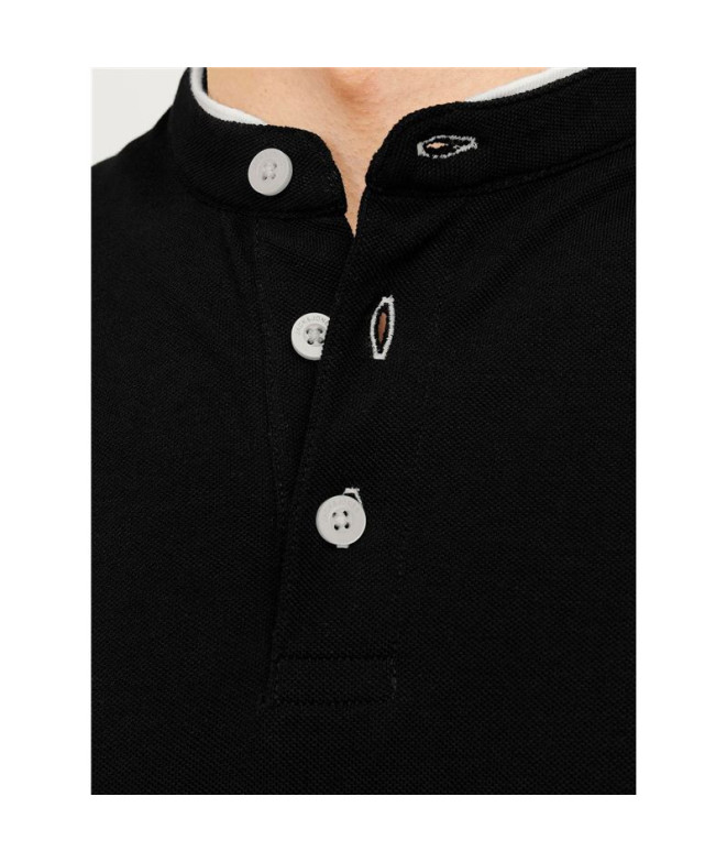Polo Jack and Jones epaulos Mao Black Hombre