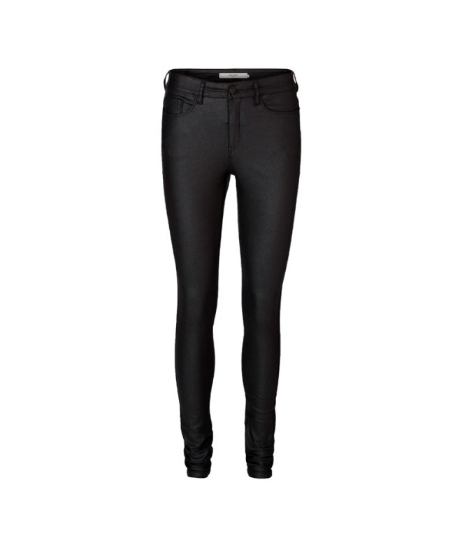 Calça Vero Moda seven Nwsmooth Coated Preto Mulher