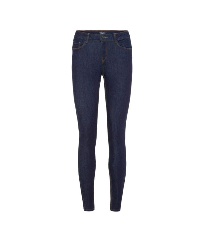 Calça Vero Moda seven Nwhape Up Jeans Vi500 Dark Blue Denim Mulher