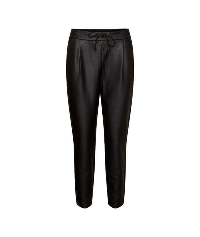 Pantalones Vero Moda eva Loosetring Coated Black Mujer