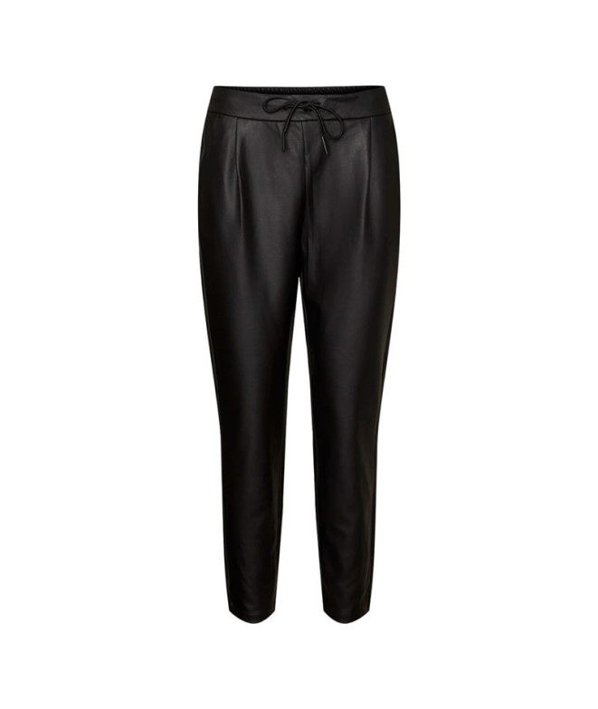 Pantalons Vero Moda eva Loosetring Coated Black Femme