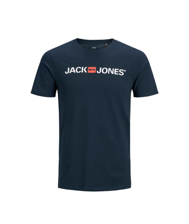 Camiseta Jack and Jones ecorp Logo Navy Homem