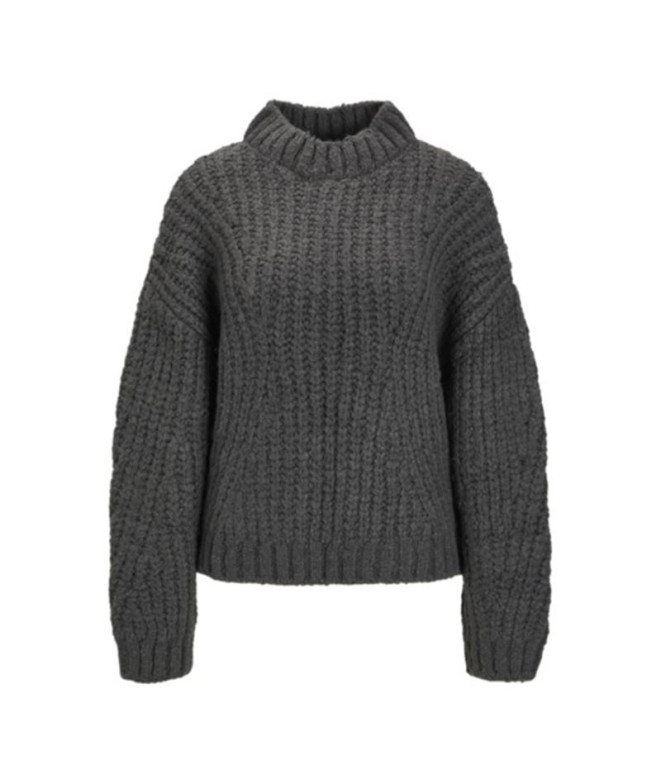 Pull Jack and Jones maxime Ls Neck Knit Ln Asphalt Femme