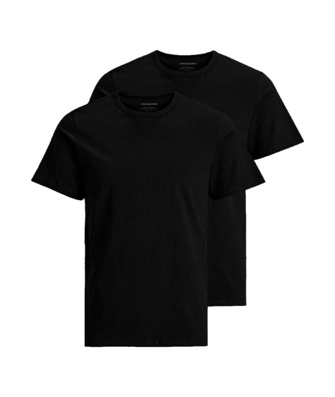 Camiseta Pack Jack e Jones Jacbasic 2 Preto Homem