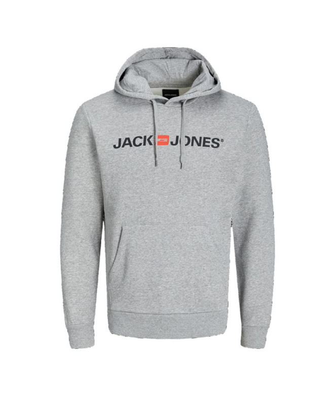 Moletom Homem Jack and Jones ecorp Old Logo Melange cinzento claro