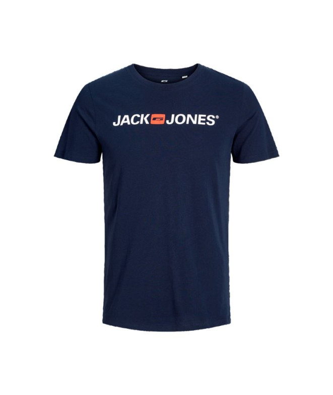 Camiseta Homem Jack and Jones ecorp Blazer com logótipo antigo da Marinha