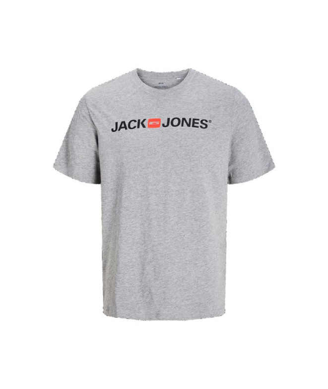 Camiseta Homem Jack and Jones ecorp Old Logo Melange cinzento claro