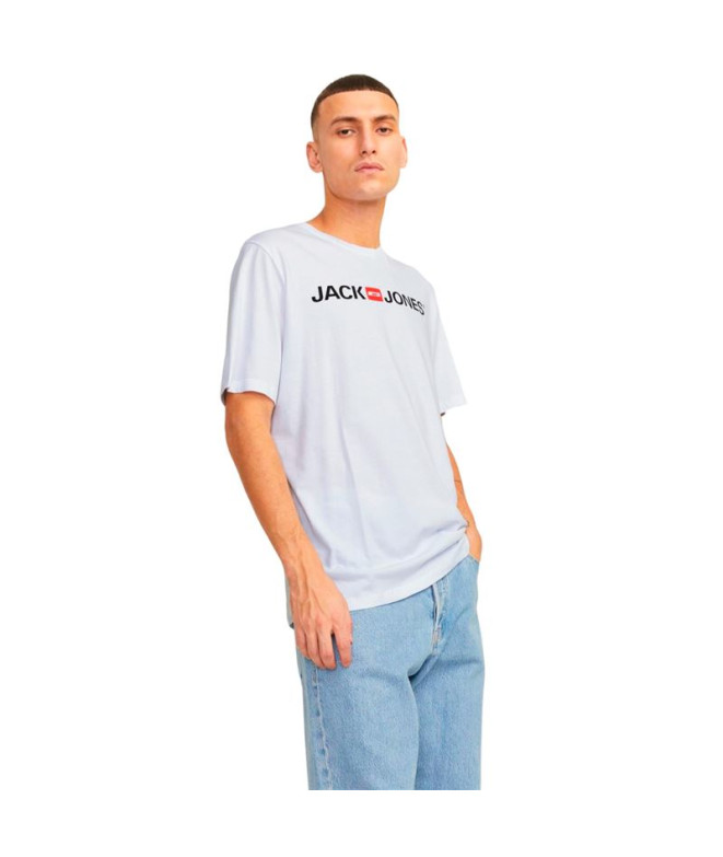 T-shirt Jack and Jones ecorp Old Logo Blanc Homme