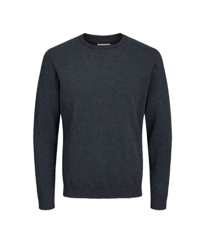 Moletom Homem Jack & Jones Basic Knit Melange cinzento-escuro