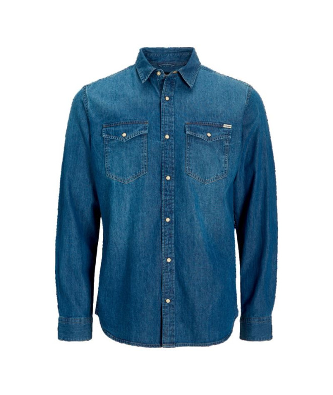 Camisa Homem Jack & Jones sheridan Medium Blue Denim