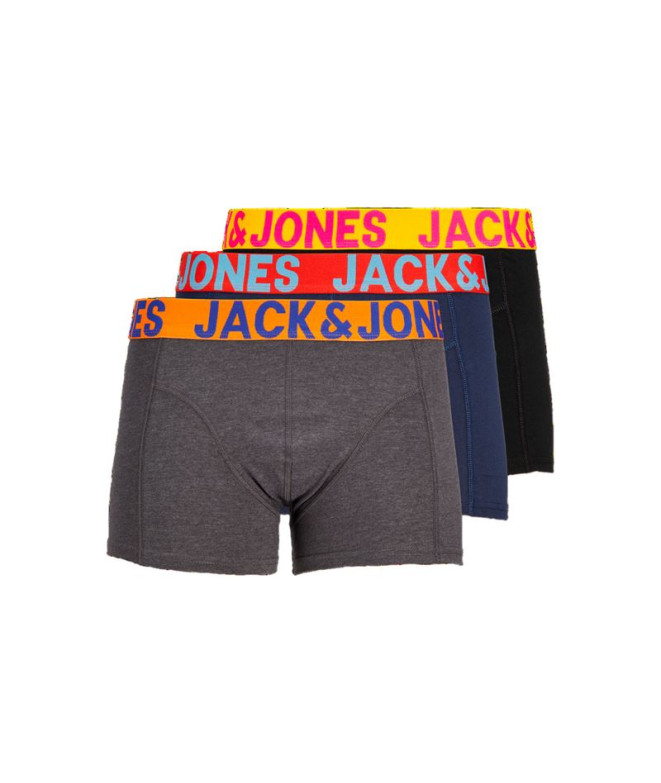 Caleçon Pack Homme Jack & Jones Jaccrazy Solid 3 Noir