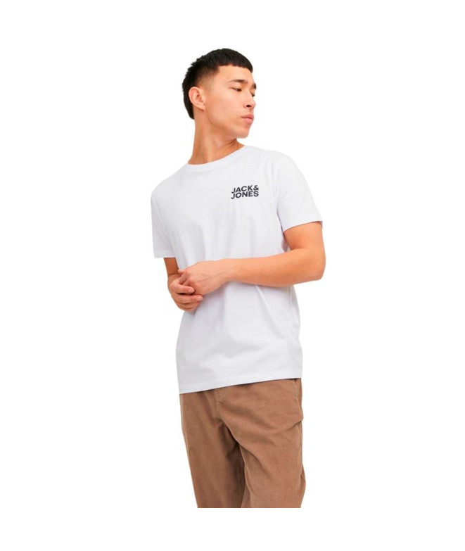 T-shirt Jack & Jones logo corp Homme Blanc