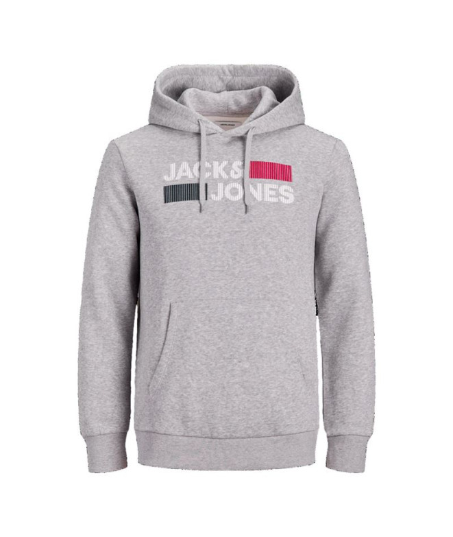 Sweat Homme Jack and Jones ecorp Logo Light Grey Melange