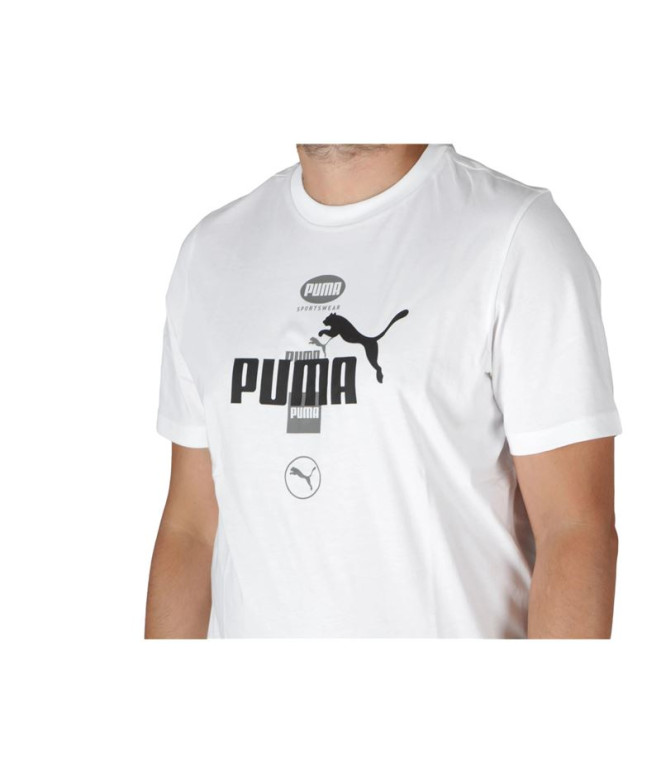 Camiseta Homem Puma Puma Power Graphic Branco