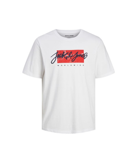 Camiseta Jack and Jones tiley Crew Branco Homem Camiseta Jack and Jones tiley Crew Branco Homem