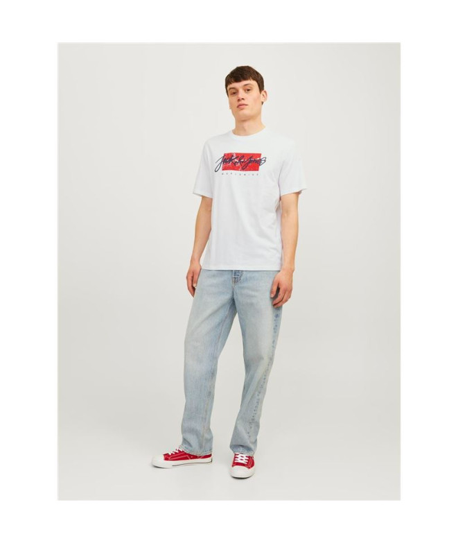 Camiseta Jack and Jones tiley Crew Branco Homem