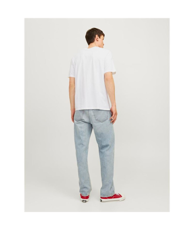 T-shirt Jack and Jones tiley Crew Blanc Homme