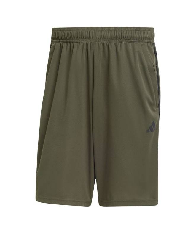 Calça adidas Homem Calções Train Essentials Pique 3-Stripes Verde Oliva