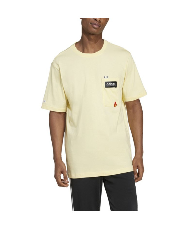 T-shirt adidas Homme Remoji Pocket Graphic Jaune