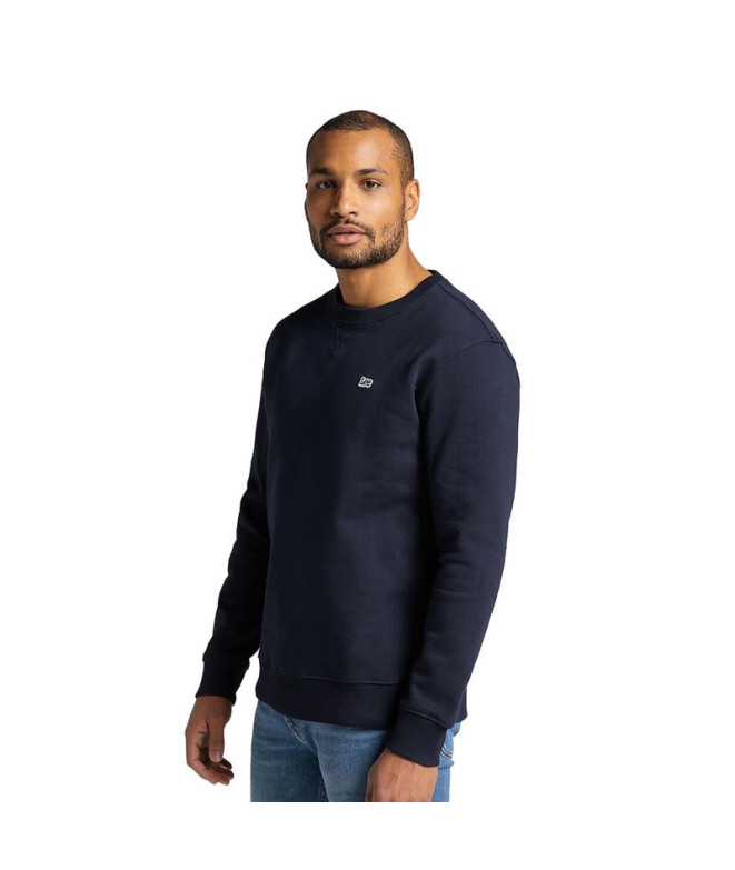 Moletom Lee Plain Crew Midnight Navy