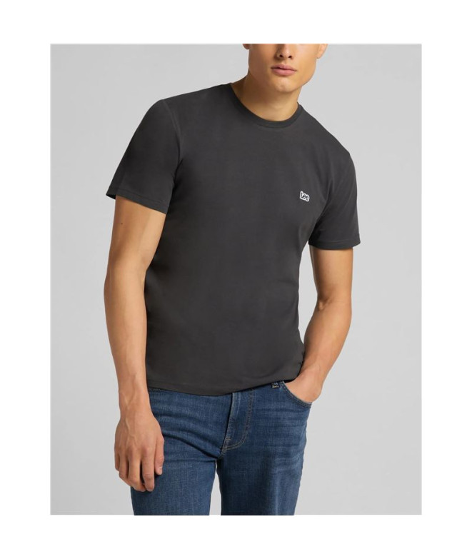 Camiseta Lee Ss Patch Logo Washed Preto