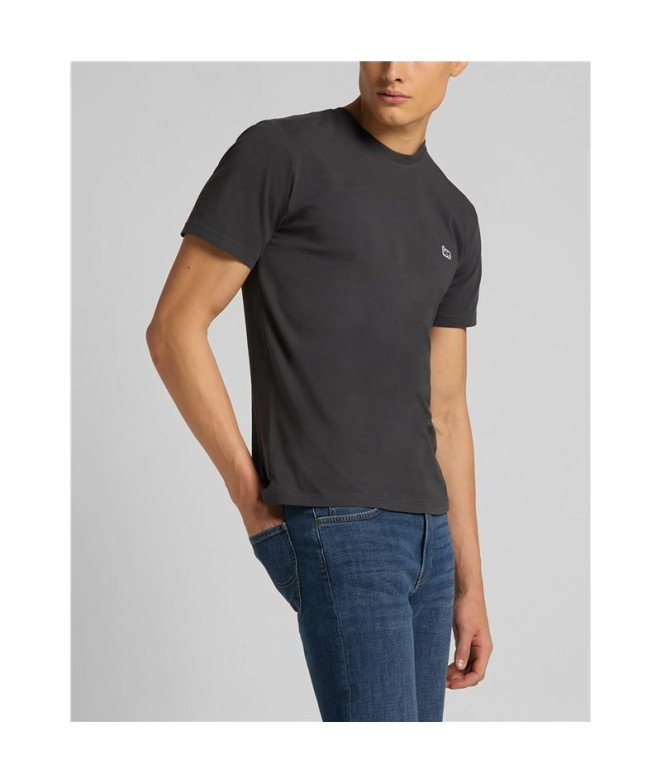 T-shirt Lee Ss Patch Logo Noir Lavé