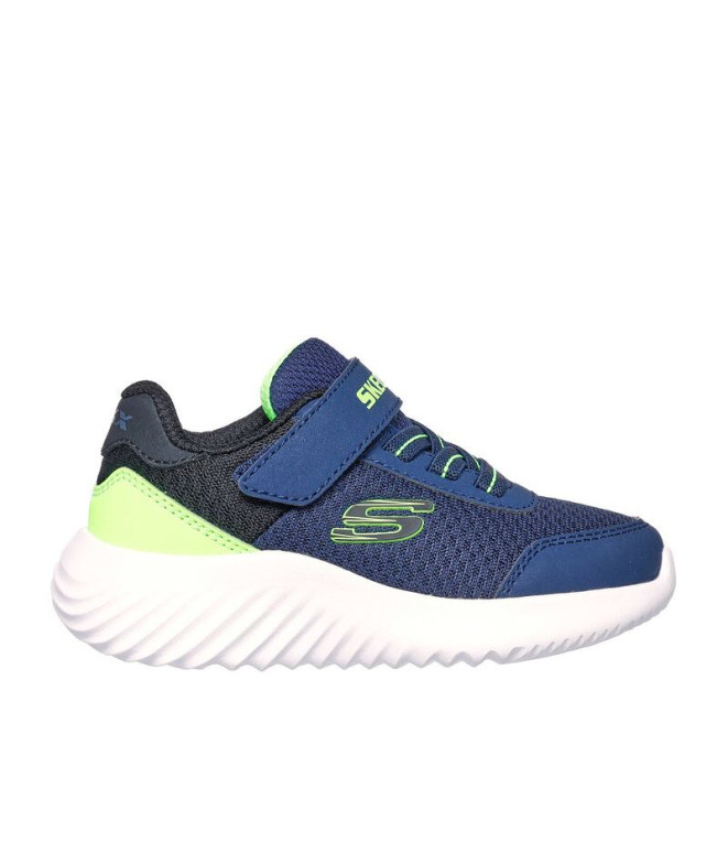 Zapatillas Skechers Bounder Marino Amarillo Synthet Niño