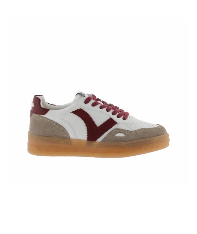 Zapatillas Victoria Seúl Efecto Piel & Serraje Mujer Rojo