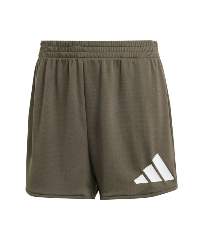 Calça Fitness adidas Mulher by Essentials Grande logótipo de desempenho Verde azeitona