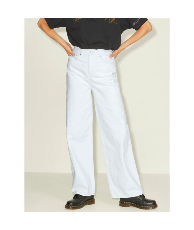 Pantalon Femme Jack & Jones Jxtokyo Wide Hw Mr6012 White Denim