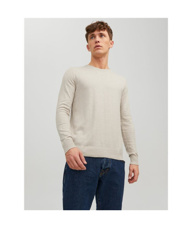 Moletom Jack and Jones eemil Knit Oatmeal Homem