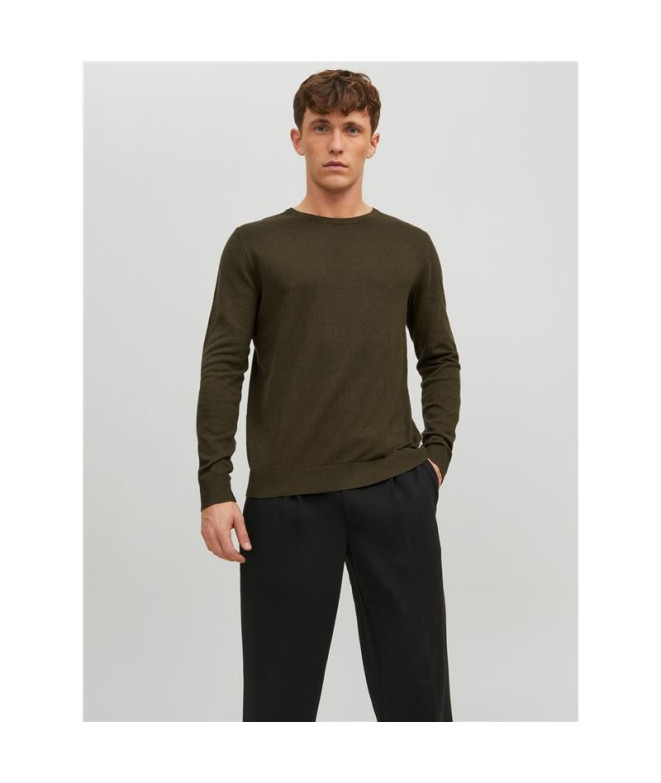 Sweat Jack and Jones eemil Knit Olive Night Homme