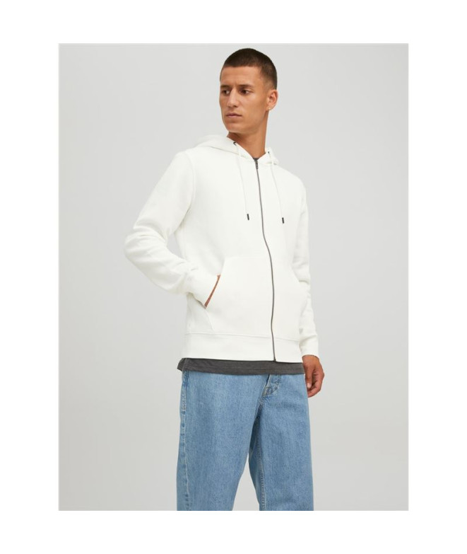 Casaco Jack and Jones Basic Zip Cloud Dancer Homem