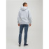 Sweat Jack and Jones être Basic Zip Light Grey Melange Homme