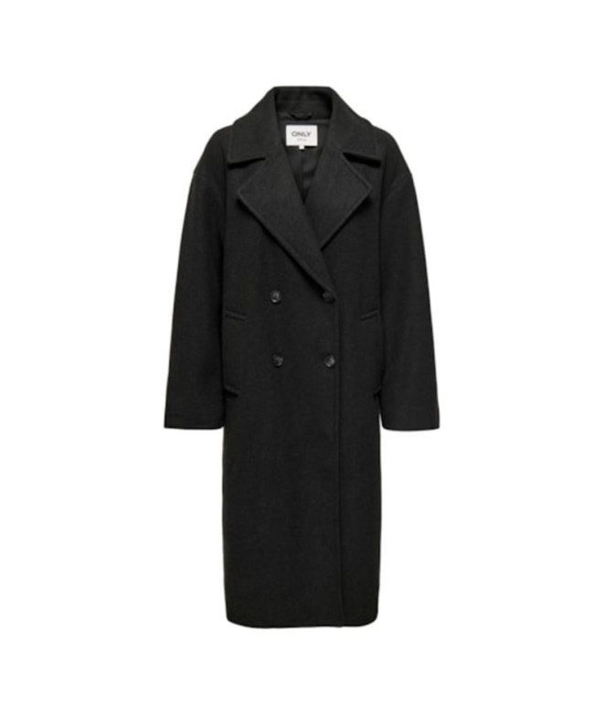 Chaqueta Only wembley Ovsize Coat Dark Grey Melange Mujer