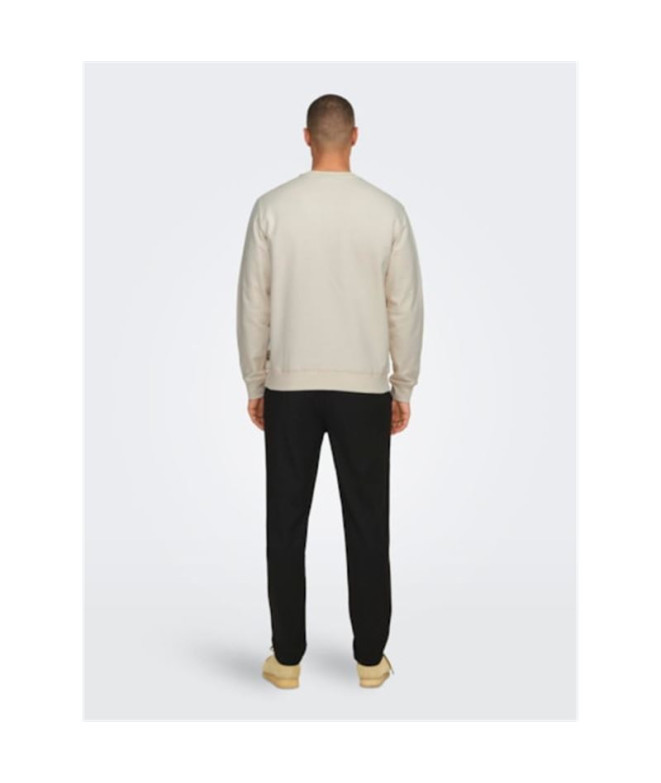 Moletom Only & Sons Onsdan Unshed Reg Crew Neck...