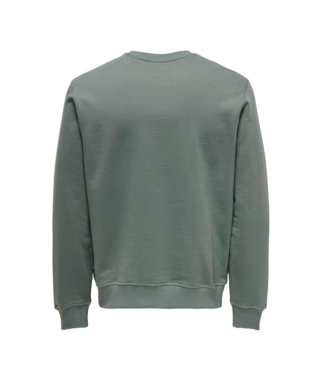 Moletom Only & Sons Onsdan Unshed Reg Crew Neck...