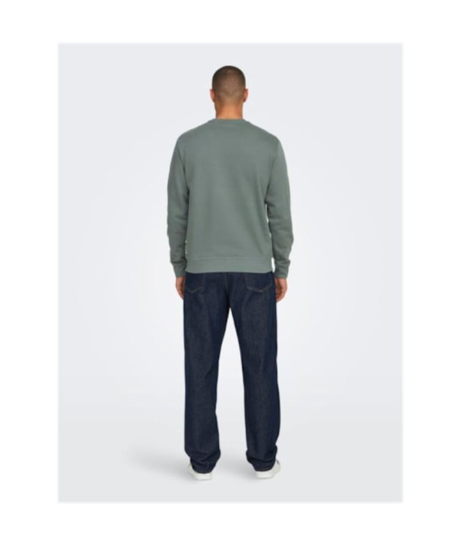 Moletom Only & Sons Onsdan Unshed Reg Crew Neck...