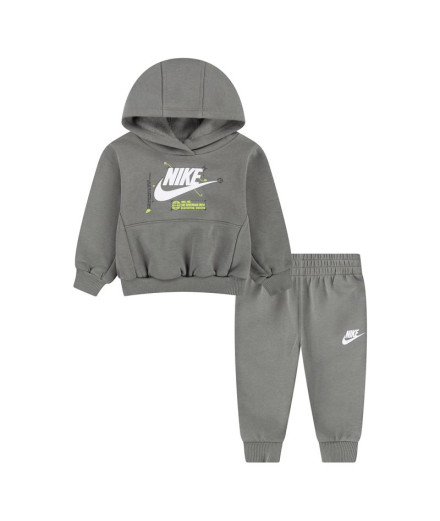 Conjunto Nike Menino Nkb Nsw Hbr Futura Po Cinzento