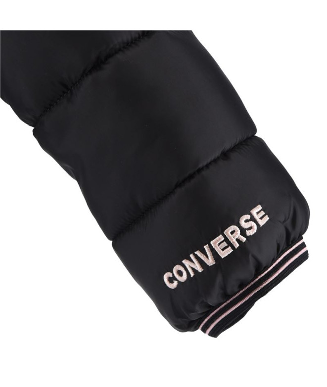 Casaco Converse Menina Puffer sólido Mdwt Preto