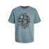 Camiseta Jack and Jones skull Rock Crew Azul Homem